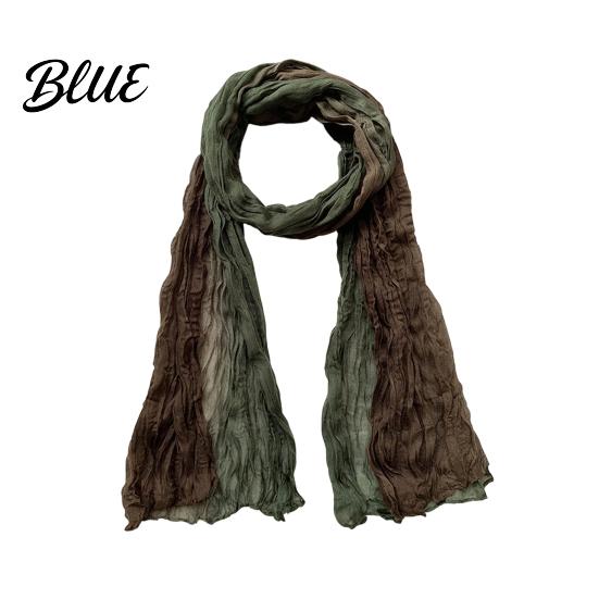 Unisex Fashion Shawl Neck Wrap Pleated Warm Gradient Design Scarf Two-Color Bow Tie Cold Weather