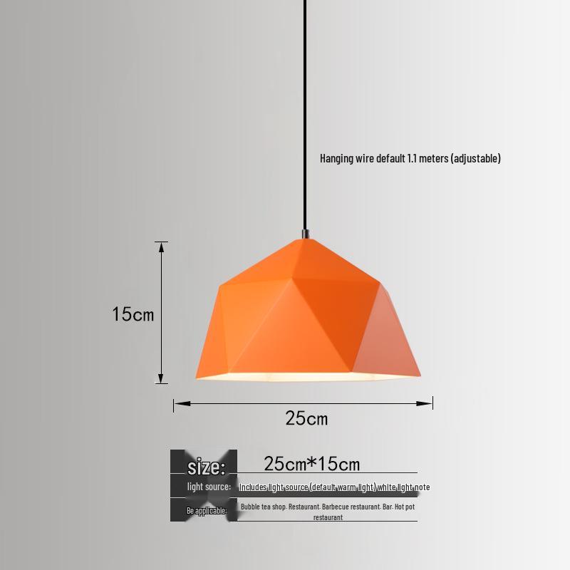 Orange Nordic Industrial Pendant Light for Restaurants & Bars