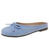 French bow bag head half slippers female summer wear 2025 new gentle fairy with skirt Mary Jane single shoes