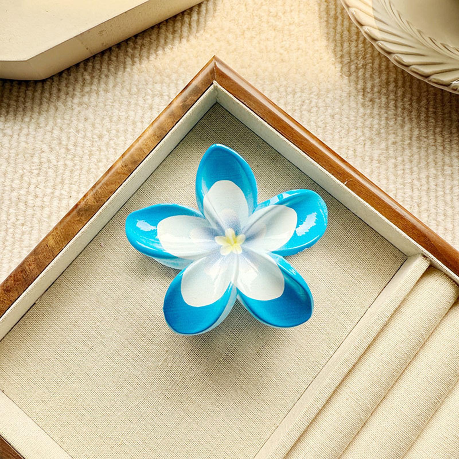 

Dopamine Colored Flower Hair Clip For Women 3.15inch Printed Shark Gripper Claws Elegant Trendy Hawaii Style Flower Hair Claws 8cm