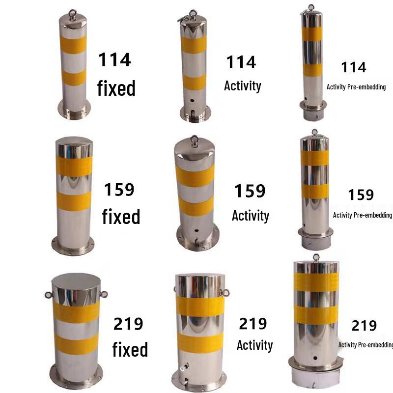 Stainless Steel Mobile and Fixed Warning Post Roadblock