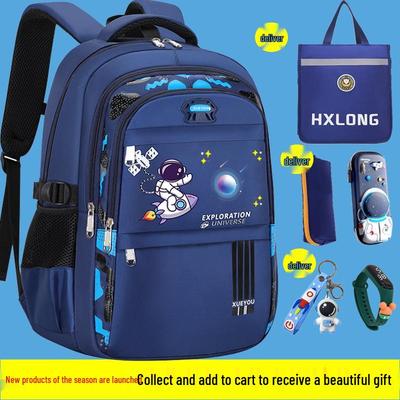 Astronaut School Backpack for Boys, Grades 1-6 - Large Capacity, Lightweight, Spine Protection