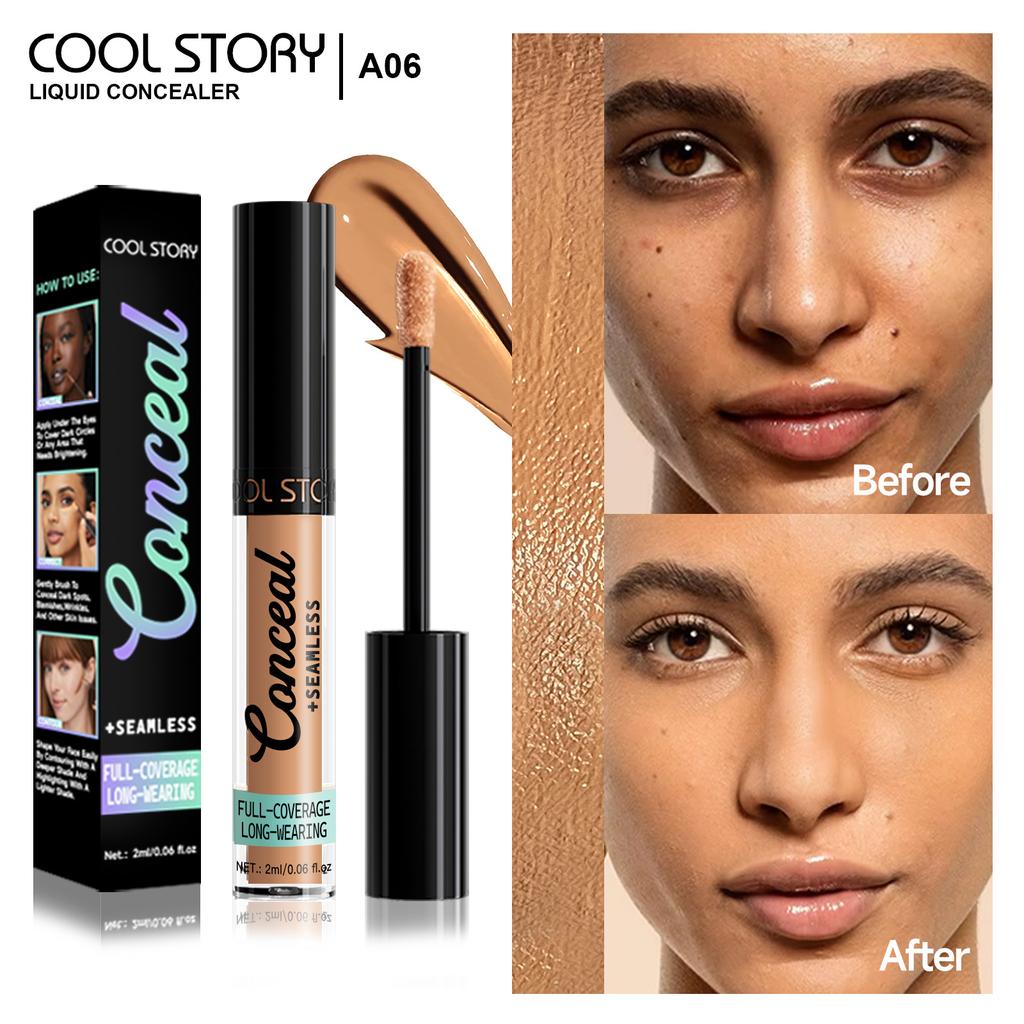Concealer Covers Acne Marks, Dark Circles, Spots, Tattoos, Scars, Contouring Foundation, Long-lasting Waterproof and Quick-drying Liquid Concealer