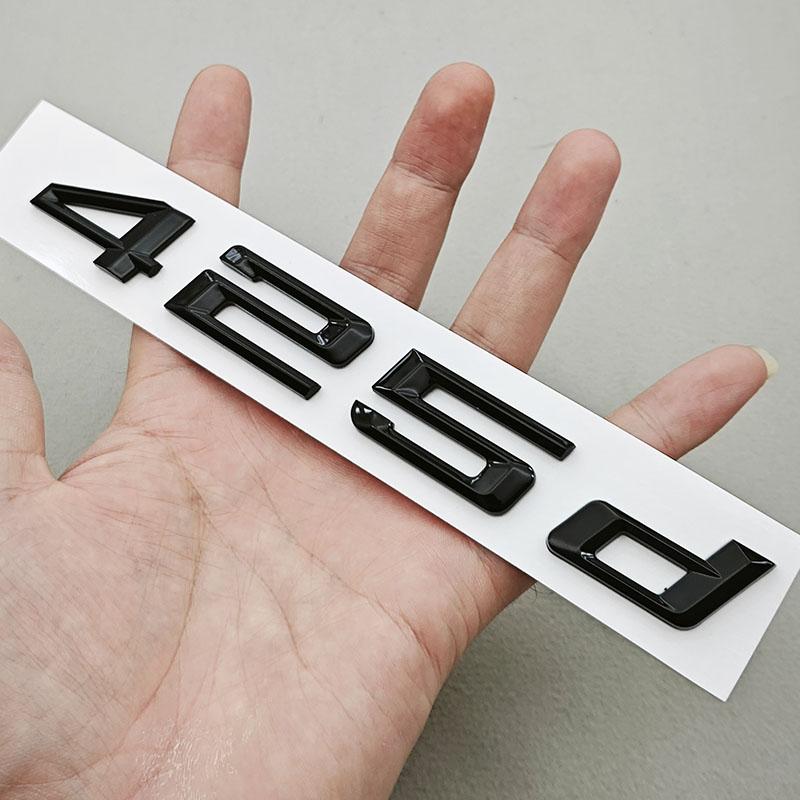 3D ABS Car Letters Logo 425i 425d Badge Emblem Sticker Rear Trunk Decals For BMW 4 Series 425i 425d Tail Marking Accessories