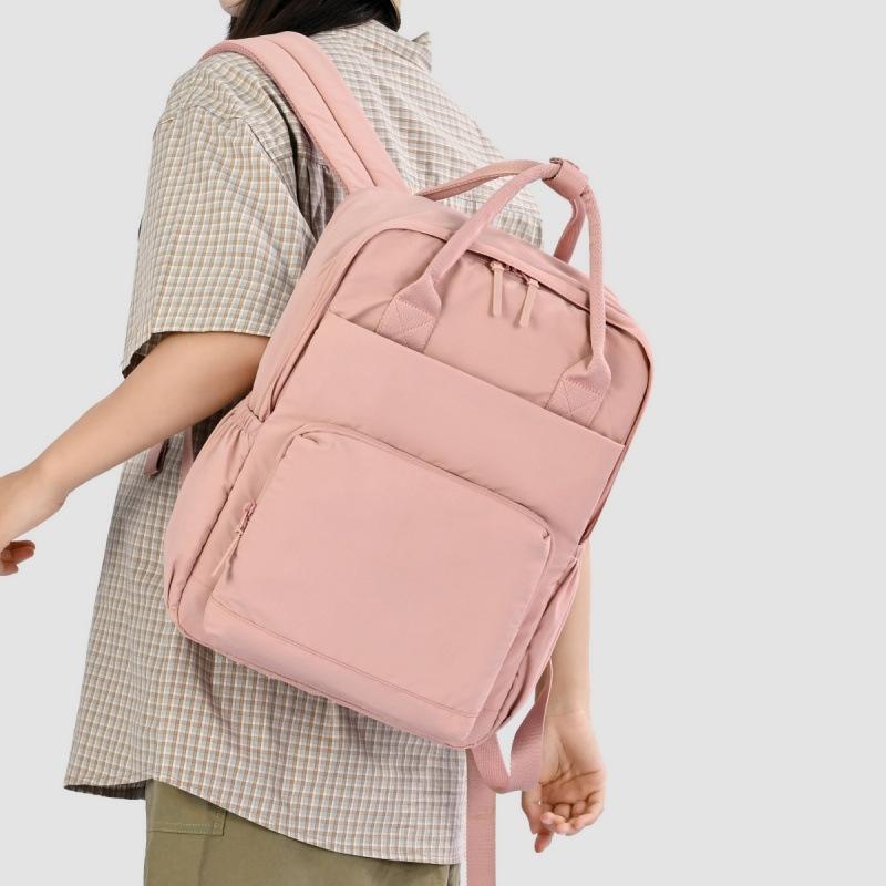 Nylon Travel Backpack 14 Inch Laptop Bag Lightweight Water-Resistant Women College Student Daypack Casual Commuter Large Backpack