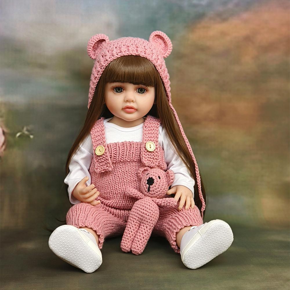 Fashion New Reborn Doll 55cm Full Glue Simulation Baby Doll Birthday Gift Girl Toy Doll For Children