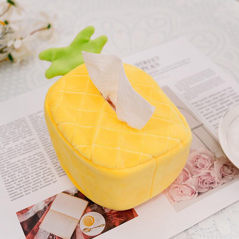 

Plush Fruit Creative Tissue Box Home Decoration Tools Animal Shaped Toy Gifts Pineapple