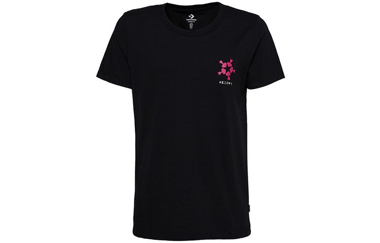 Converse Drop Shoulder Sleeve T Shirt Women s Black 10018143001 S