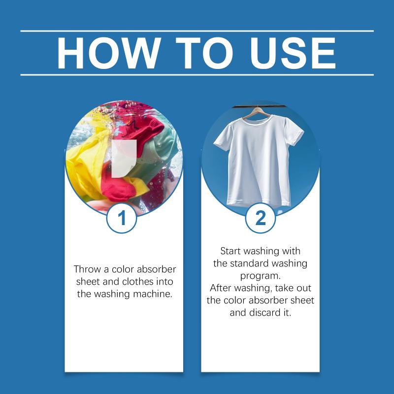 Laundry Color Absorption Paper Highly Absorbent for Stain Removal Prevents Clothes Dye Transfer in Household Washing
