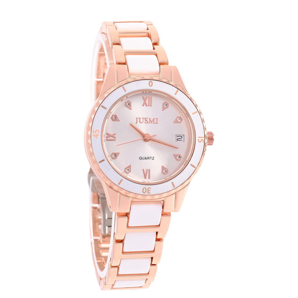 Fashion Simple Ladies Quartz Watch Round Case Rhinestone Scale, Suitable for Daily Wear, Anniversary, Christmas Gift