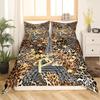 Set Biancheria da Letto Decorativo a Tema Pesca e Caccia per Bambini, Dimensioni Matrimoniale, Copripiumino per Ragazzi, Decorazione Camera da Letto Adolescenti, Set da 3 Pezzi, Senza Piumone