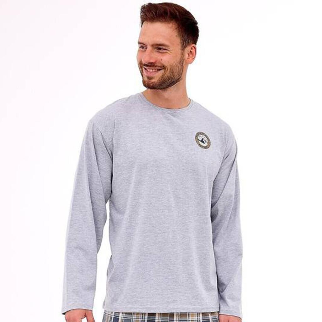 Cornette Men's EXPLORE Cotton Gray Pajamas