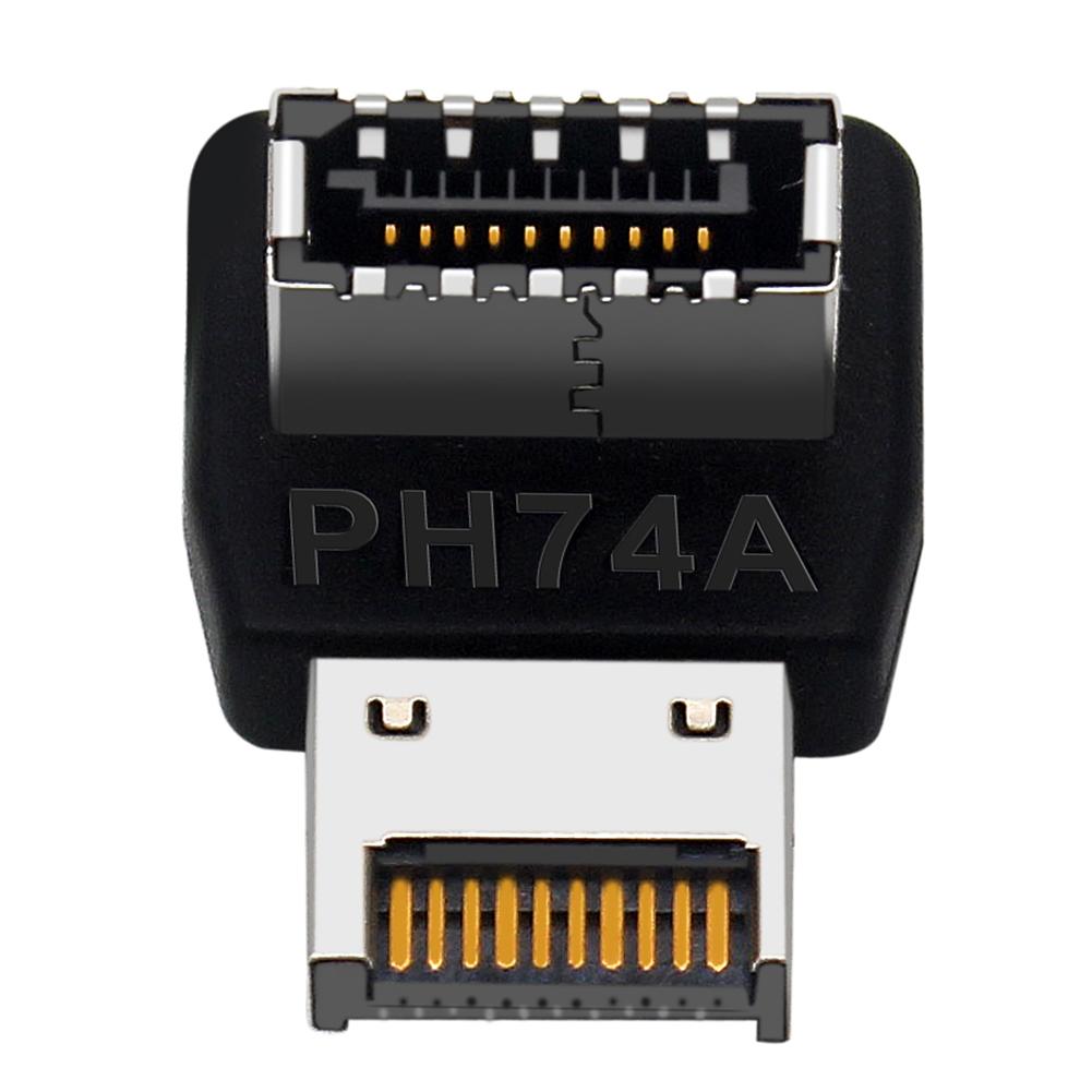 USB 3.1 Type E 90 Degree Converter Front USB C Header Adapter Vertical  Type E Header Converter for PC Motherboard