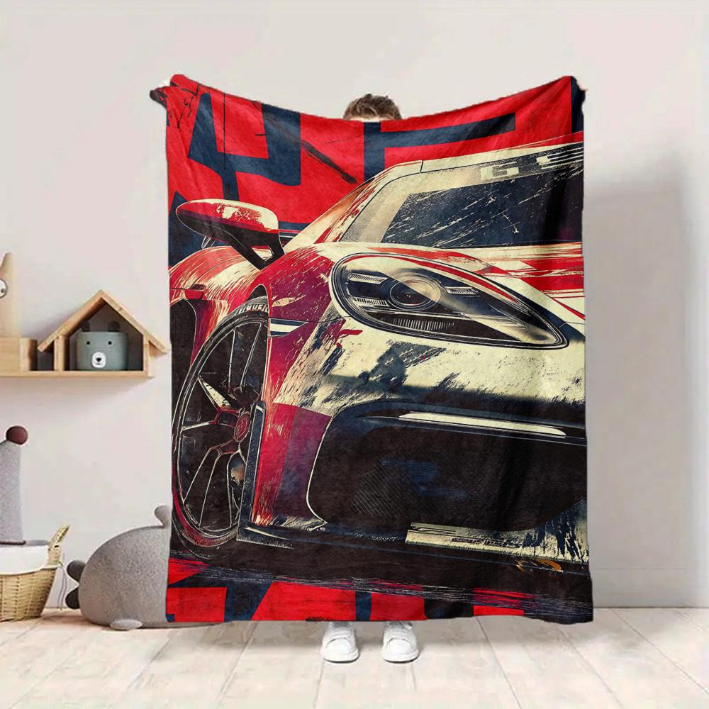 1pc Racing Car Blanket Versatile for Couch, Office Bed