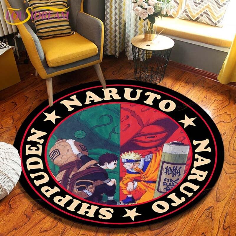 

Аніме Наруто Круглий килим Килимок для спальні Фланель Килимок із тваринами Протиковзкий дитячий ігровий килимок Дитяча кімната Декоративні килимки 60cm