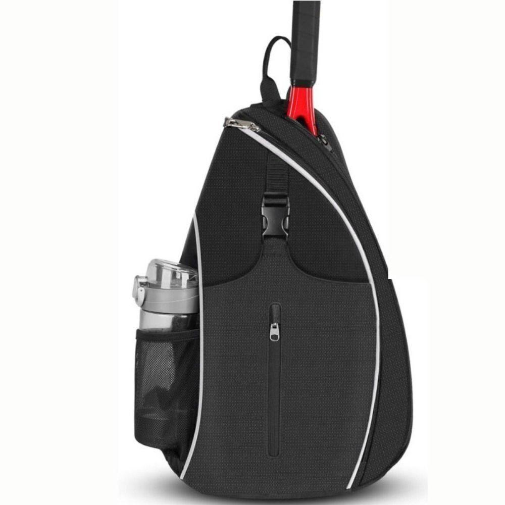 Zipper Closure Tennis Racket Carrying Bag Reversible Pickleball Paddle Bag  For Men Women Sports