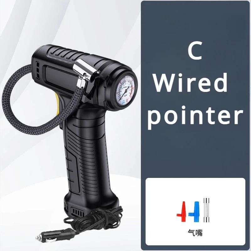 Tragbare digitale Luftpumpe für Auto, Fahrrad, Bälle - 120W Handheld Kabellos/Kabelgebunden Aufblasbarer Reifenfüller