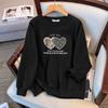 Loose Autumn Sweatshirt for Plus Sizes (200-350 Jin, Bust 150/160)