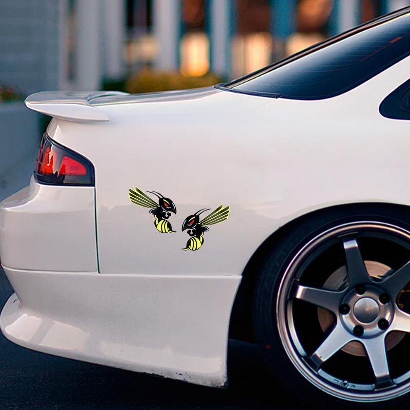 Biene Aufkleber für Glas, lustige Auto-Wasp-Kratzaufkleber, Autozubehör für Autoscooter, Scheinwerfer, Fenster, Kühlbox, Möbel, Wand