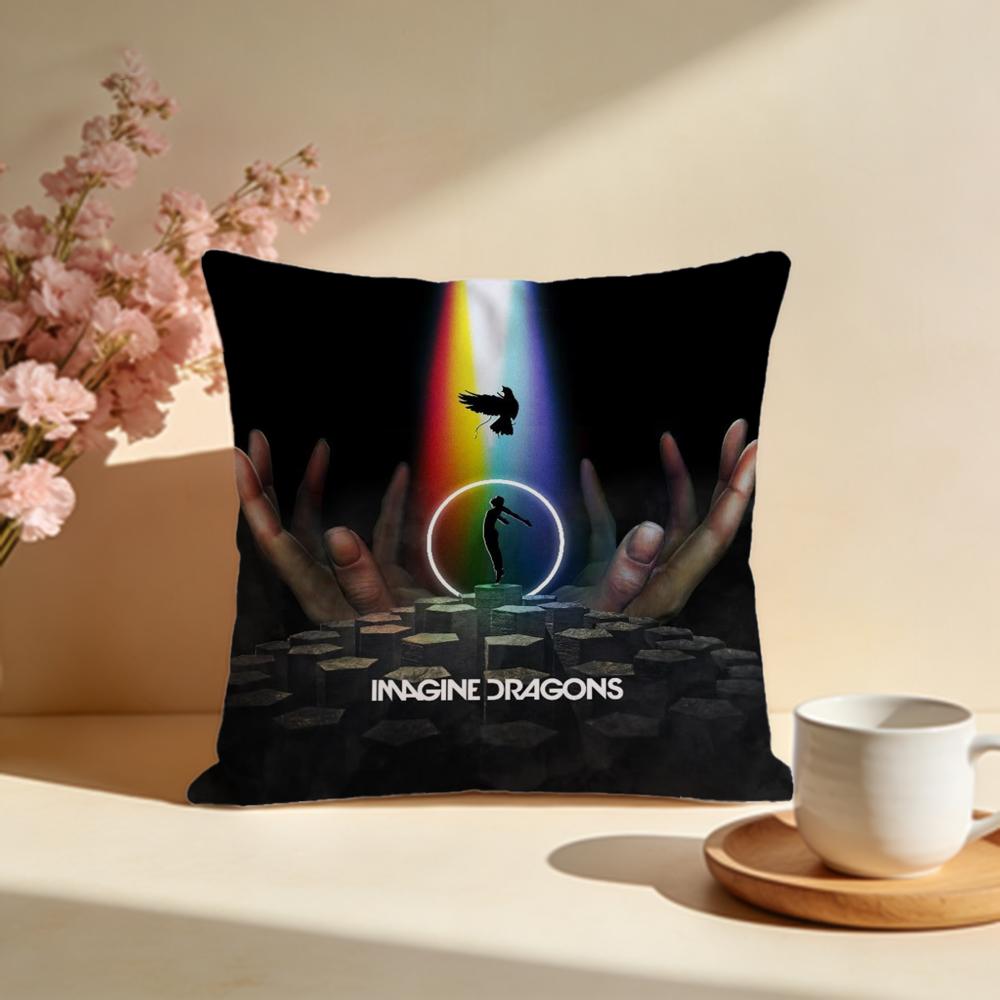 Hot IImagine Dragonsing Cushion Cover Stylish Washable Pillow Cover Ideal for Couch Bedroom Car Decoration