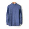 Men's Autumn/Winter Thick Jacquard Wool Sweater - Business Casual Half-High Collar Knitwear