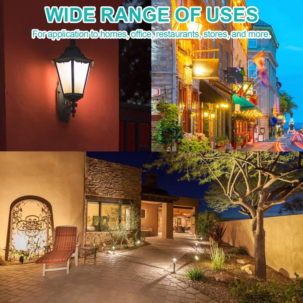 Kscjdg 18W 12V T5 Light Bulb Replacement Landscape Light Bulbs -Wedge Base Lights Bulb -Malibu Lights Bulbs -Low Voltage Landscaping Light Bulbs - 20