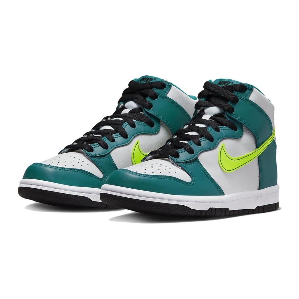 Nike Dunk High GS Bright Spruce Volt Kinder-Sneakers Teal Weiß Schwarz DB2179-109