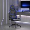 Vidaxl Gaming Chair, Black-Blue, Faux Leather