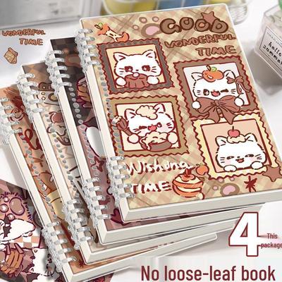Cute A5 Loose-Leaf Notebook: Myriad Styles, Meow Fun Time, Thickened B5 Edition for Students