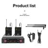 Wireless Lavalier Microphone EW100 2 Channels UHF Adjust Frequency Transmitter Bodypack For Church Meeting Party Show
