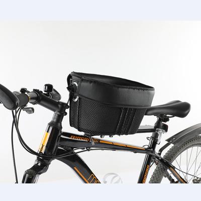 Dog Bike Basket Mountain Bike Shopping Basket Portable Cat and Dog Carrier for Bike Front Crossbar with Sponge Liner SafetyStrap