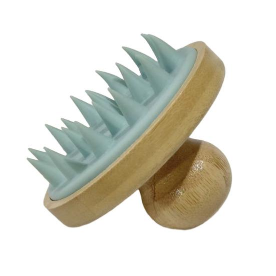 

Shampoo Comb Hair Shower Brush Soft Silicone Bristles Scalp Massager Deep Cleaning Head Massage Hair Scraper синий