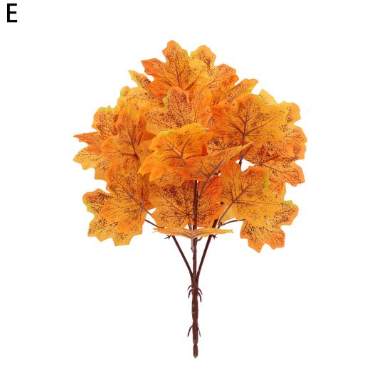 Artificial Red Maple Leaf with Stem Realistic UV Resistant Home Indoor Outdoor