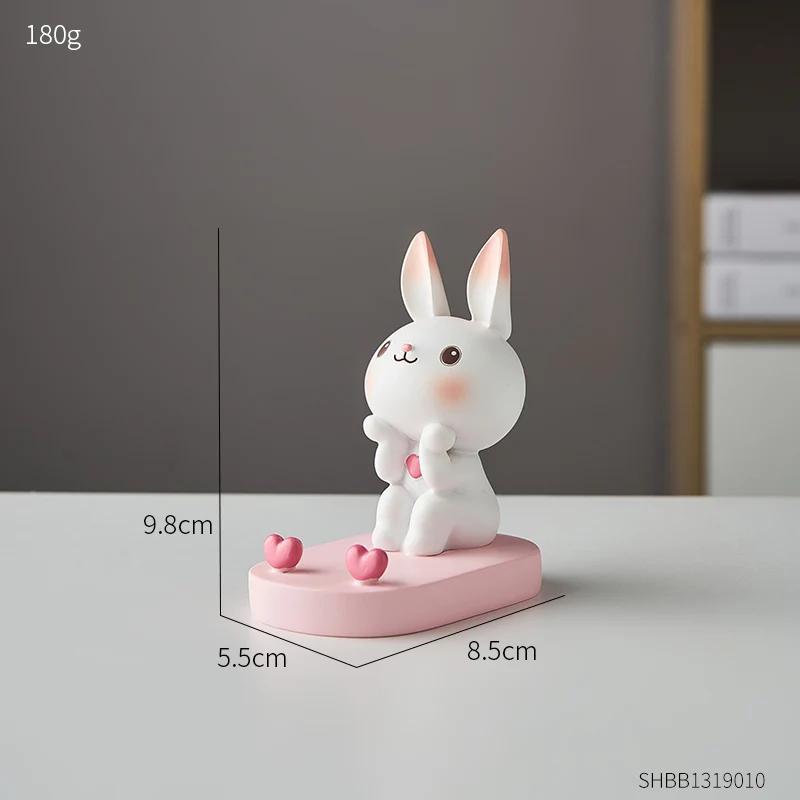 

Минимализм Милый Декор Аксессуары Кролик Орнамент Настольный Держатель Телефона Подставка Для Хранения Разных Принадлежностей Декор Стола Декор Прихожей