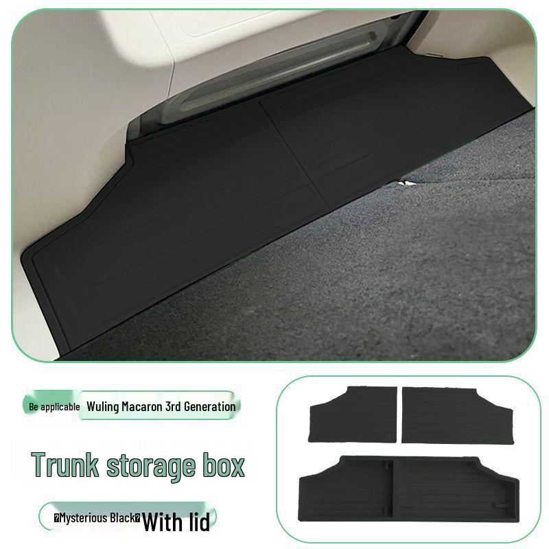 3rd Gen Storage Organizer for Wuling Hongguang Mini Macaron Trunk Trunk Organizer with Lid