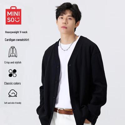 Men's V-Neck Loose Fit Cardigan Jacket