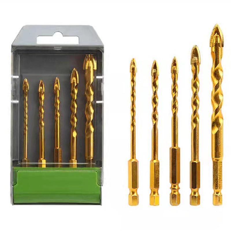 Ceramic Twist Glass Drill Bit, Triangular Hole Opener for Concrete, Tile, and Wall Drilling
