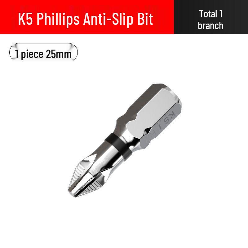 

K5 Anti-Slip, High-Torque Magnetic Phillips Bit for Impact-Resistant Electric Drills