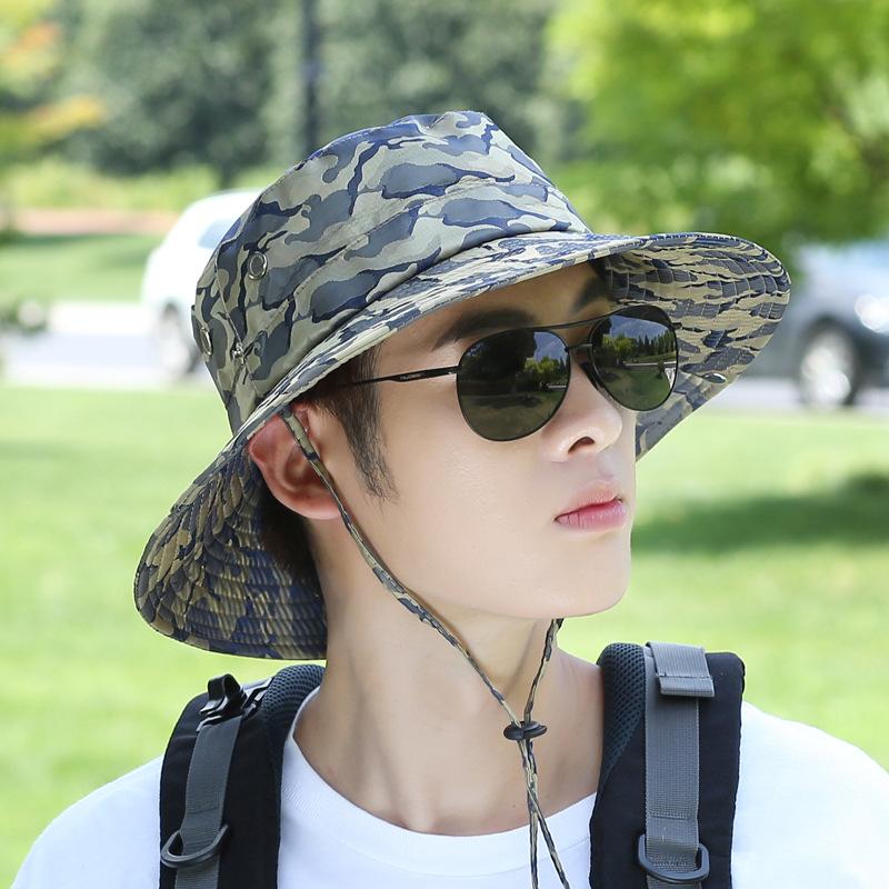 Hat men's summer sun hat outdoor breathable sun hat men's cycling hat bucket hat mountaineering fishing sun hat