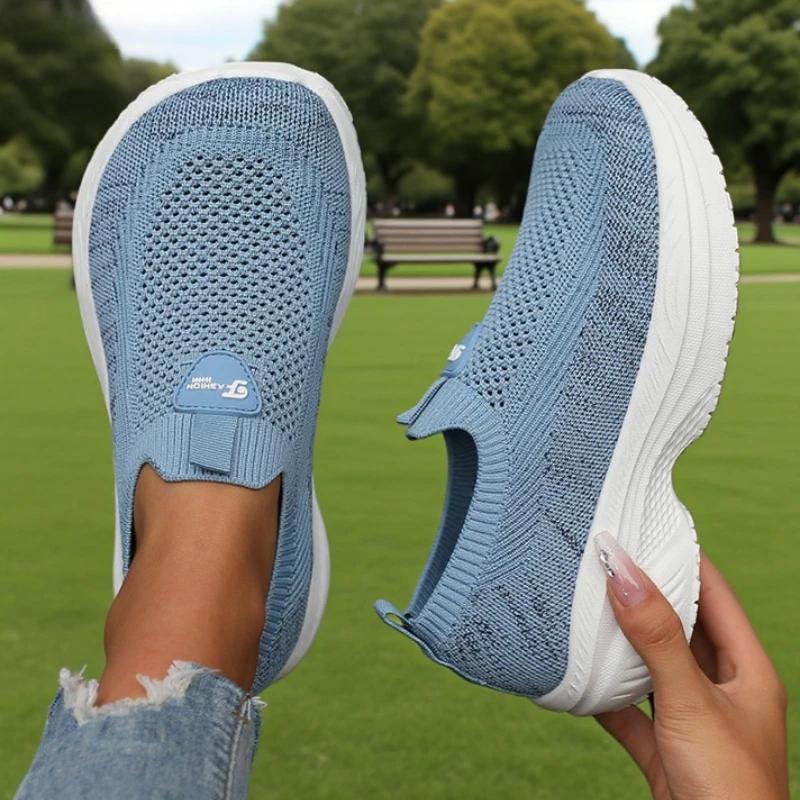 Damen Sneaker Slipper Tennis Femimino Damen Slip On Atmungsaktive Sneaker Leichtgewicht Sommer Damen Sneaker Outdoor Laufschuh