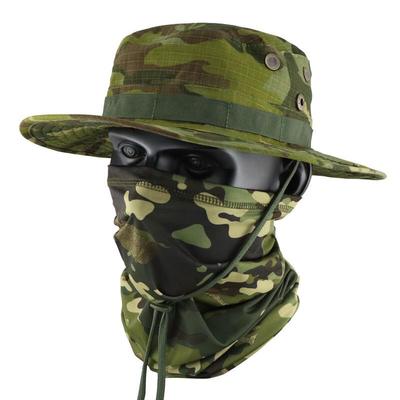 Tactical Camouflage Boonie Hat & Neck Gaiter Set - 2 Pack