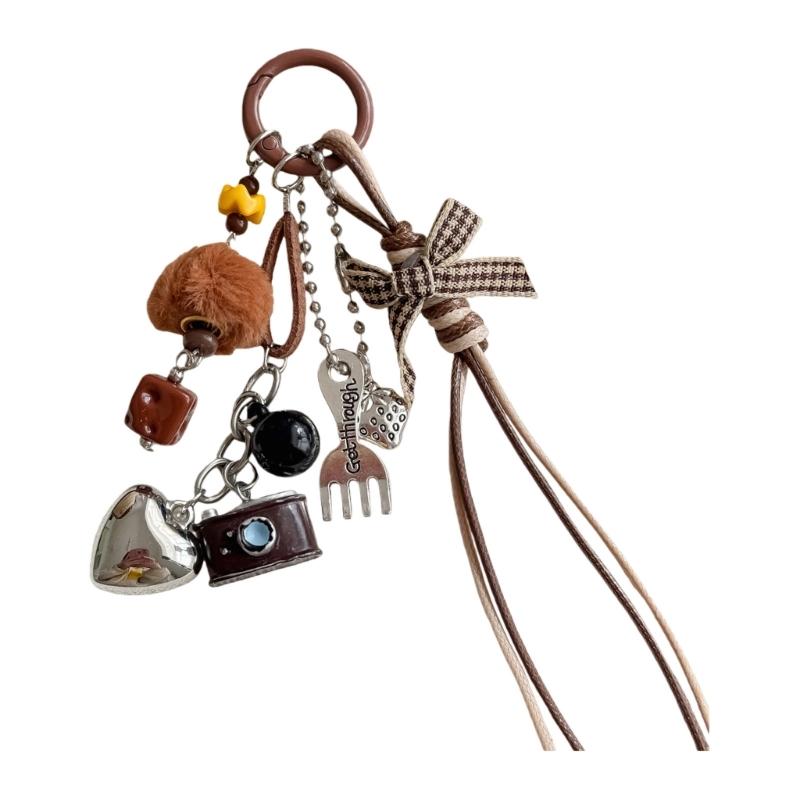 

Multifunctional Camera Keychain Charm Bag Pendant for Luggage Backpacks Artistic Design Perfect for Photography Lover 1