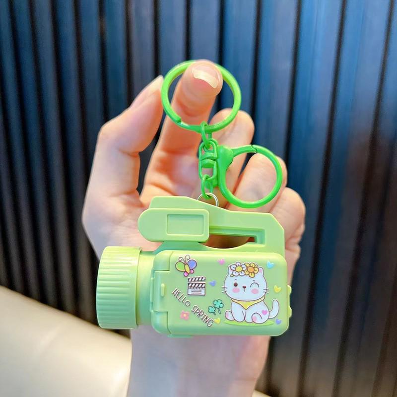 Luminous Cartoon Projector Camera Keychain - Small Gift & Bag Pendant