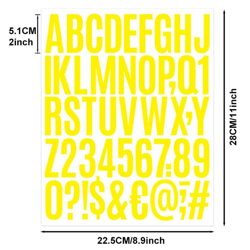 1pcs New Self Adhesive Letter Stickers Waterproof 2 Inch Mailbox Numbers Vinyl Stickers Alphabet Decals Car Laptop Scrapbook