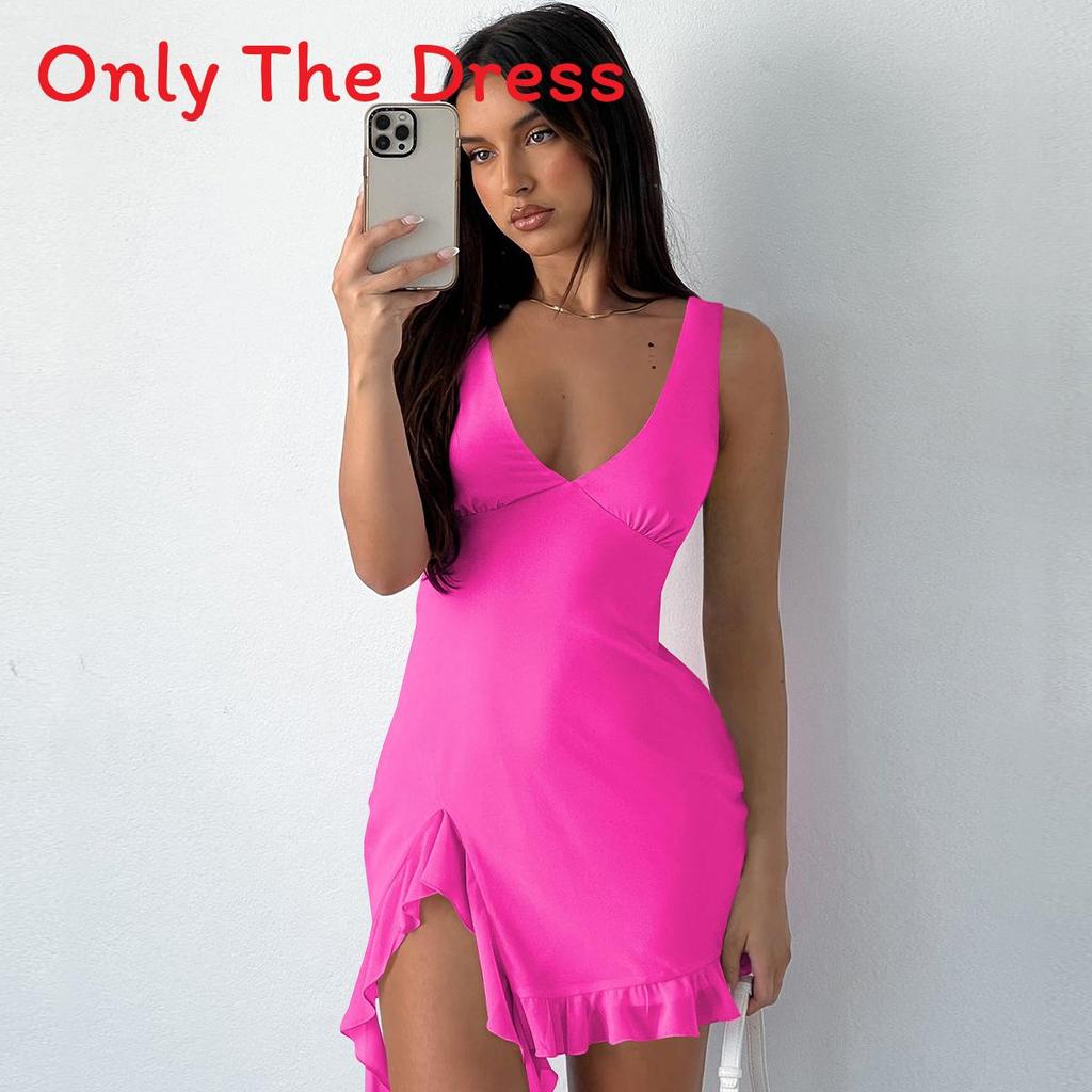 Sexy Summer Tassel Dress With Vneck And Knit Fabric For Party And Casual Wear