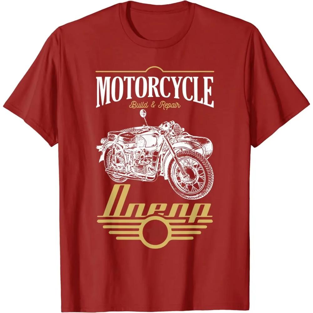 Kyjev Dněpr Motocykl Offroad Motocyklista Tričko 100% Bavlna O-Krk Léto Krátký Rukáv Ležérní Pánské Tričko
