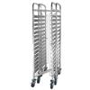 Steel trolley for transporting GN 15 x GN11 containers and trays