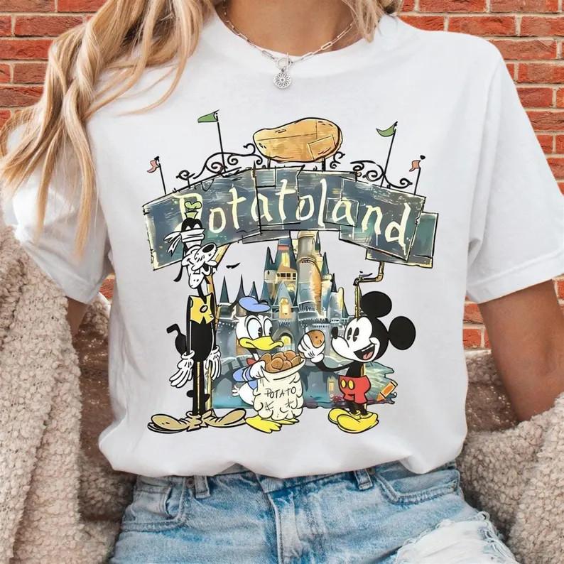 Potato Land White T Shirt Best Gift For Family