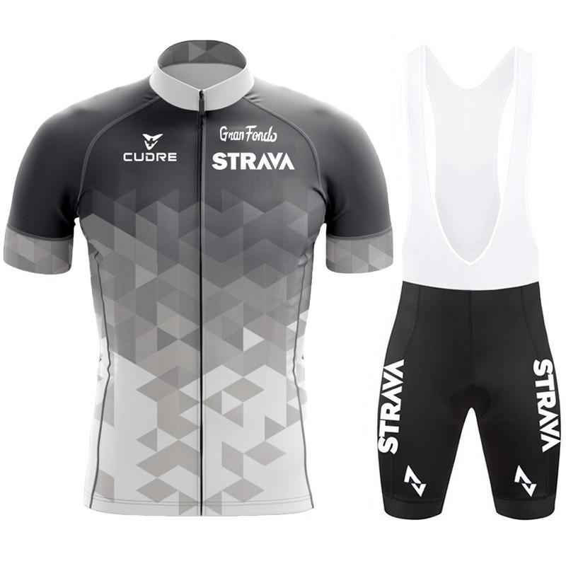 Strava Tour De Men's Short-sleeved Suit Row Cycling Race Riding Top