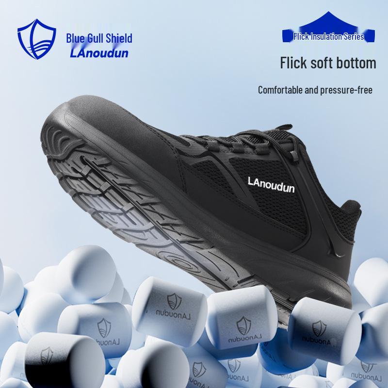 Blue Gull Shield Men's Fiberglass Toe Electrician Safety Shoes, Insulated & Anti-Puncture Work Shoes